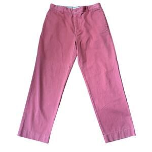 J. Crew Men Chino Pants SZ 34/32 Heritage Wash Red Preppy Classic Casual Coastal